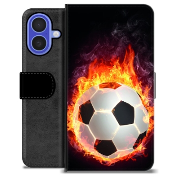 iPhone 16 Premium Lommebok-deksel - Fotballflamme
