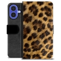 iPhone 16 Premium Lommebok-deksel - Leopard