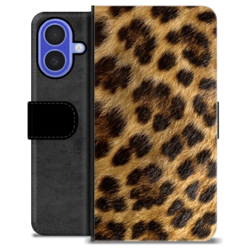 iPhone 16 Premium Lommebok-deksel - Leopard
