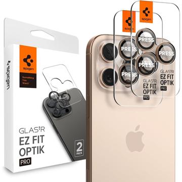 iPhone 16 Pro/16 Pro Max/17 Pro/17 Pro Max Spigen Glas.tR Ez Fit Optik Pro Kamera Linse Beskytter - Desert titan