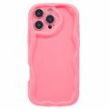 iPhone 16 Pro Candy Color Wavy TPU-deksel - Varm Rosa