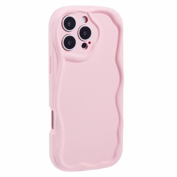iPhone 16 Pro Candy Color Wavy TPU-deksel - Rosa