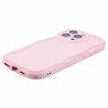 iPhone 16 Pro Candy Color Wavy TPU-deksel - Rosa