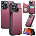 iPhone 16 Pro Caseme C22 etui RFID-kortlommebok - rød