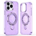 iPhone 16 Pro Glitter Hybrid-deksel med kickstand - MagSafe-kompatibel - Lilla