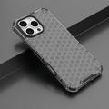 iPhone 16 Pro Honeycomb Armored Hybrid-deksel - Svart