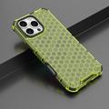 iPhone 16 Pro Honeycomb Armored Hybrid-deksel - Grønn