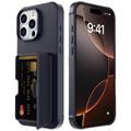 iPhone 16 Pro Hybrid-deksel med Speil og Kortholder - Svart