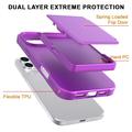 iPhone 16 Pro Hybrid-deksel med Speil og Kortholder - Lilla