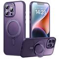 iPhone 16 Pro Hybriddeksel med Magnetisk Stativ - Lilla