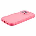 iPhone 16 Pro Max Candy Color Wavy TPU-deksel - Varm Rosa