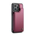 iPhone 16 Pro Max Caseme C22 etui RFID-kortlommebok - rød