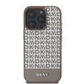 iPhone 16 Pro Max DKNY Repeat Pattern Bottom Stripe Deksel - MagSafe-kompatibel - Brun