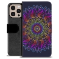 iPhone 16 Pro Max Premium Lommebok-deksel - Fargerik Mandala