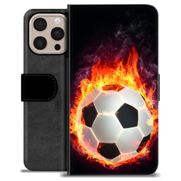 iPhone 16 Pro Max Premium Lommebok-deksel - Fotballflamme