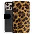 iPhone 16 Pro Max Premium Lommebok-deksel - Leopard