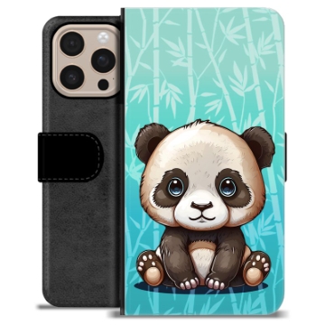 iPhone 16 Pro Max Premium Lommebok-deksel - Panda