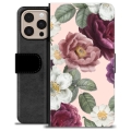 iPhone 16 Pro Max Premium Lommebok-deksel - Romantiske Blomster