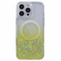 iPhone 16 Pro Max Sparkle Glow MagSafe-deksel - Epoxy TPU og akrylbeskyttelse - Gul