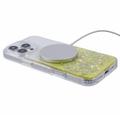 iPhone 16 Pro Max Sparkle Glow MagSafe-deksel - Epoxy TPU og akrylbeskyttelse - Gul