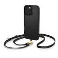 iPhone 16 Pro Max Spigen Cyrill Kajuk Classic Charm Mag-etui med rem - Svart
