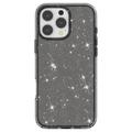 iPhone 16 Pro Max Stylish Glitter Series Hybrid-deksel - Svart