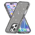 iPhone 16 Pro Max Stylish Glitter Series Hybrid-deksel - Svart