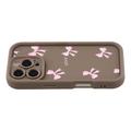 iPhone 16 Pro Max Stilig støtsikkert TPU-deksel med forhøyede kanter - Brun / sløyfe
