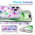 iPhone 16 Pro Max Wave-Edge Laser Glitter MagSafe-deksel - sommerfugl