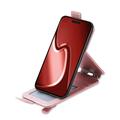iPhone 16 Pro Max Glidelåslomme Vertikalt Flip-deskel - Roségull