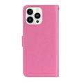 iPhone 16 Pro Uggle Rhinestone Lommebok-deksel - Varm Rosa