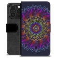 iPhone 16 Pro Premium Lommebok-deksel - Fargerik Mandala