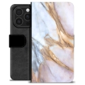 iPhone 16 Pro Premium Lommebok-deksel - Elegant Marmor