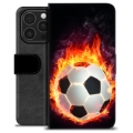 iPhone 16 Pro Premium Lommebok-deksel - Fotballflamme