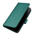 iPhone 16 Pro Premium lommebokveske med stropp - karbonfiberstruktur - Karbongrønn