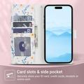iPhone 16 Pro Rombisk blomsterlommebok-etui