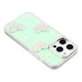 iPhone 16 Pro Glitrende Kjærlighet og Perle Hybrid-deksel - Grønn