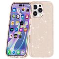 iPhone 16 Pro Stylish Glitter Series Hybrid-deksel - Gull