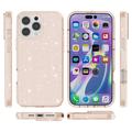 iPhone 16 Pro Stylish Glitter Series Hybrid-deksel - Gull