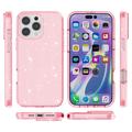 iPhone 16 Pro Stylish Glitter Series Hybrid-deksel - Rosa