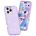 iPhone 16 Pro Stylish Glitter Series Hybrid-deksel - Lilla