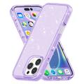 iPhone 16 Pro Stylish Glitter Series Hybrid-deksel - Lilla