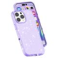 iPhone 16 Pro Stylish Glitter Series Hybrid-deksel - Lilla