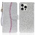 iPhone 16 Pro Stilig glitter lommebokveske