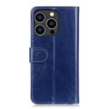 iPhone 16 Pro Lommebok-deksel med Magnetisk Lukning - mørkeblå