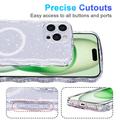 iPhone 16 Pro Wave-Edge Laser Glitter MagSafe-deksel - Klar