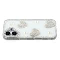 iPhone 16 Glitrende Kjærlighet og Perle Hybrid-deksel