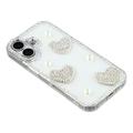 iPhone 16 Glitrende Kjærlighet og Perle Hybrid-deksel