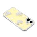 iPhone 16 Glitrende Kjærlighet og Perle Hybrid-deksel - Gul
