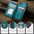 iPhone 16e Caseme C22-etui RFID-kortlommebok - grønn